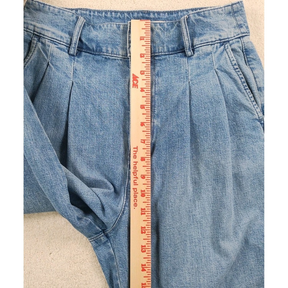 Madewell Pleated Wide-Leg Jeans Women's Size 2 Kinnon Wash Baggy Ankle Crop EUC - Picture 9 of 16